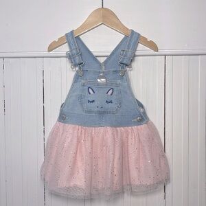 OSHKOSH NWOT Jean Unicorn Pink Tulle Dress